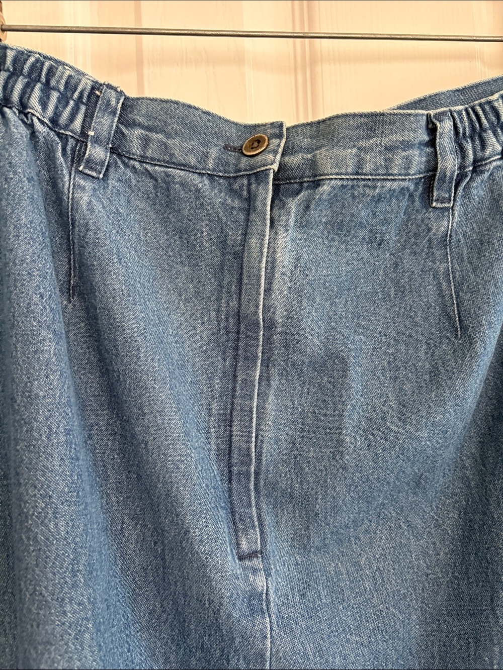 Denim & Co. Vintage Cottagecore Embroidered Blue Denim Maxi Skirt Plus size 2X - Picture 9 of 9